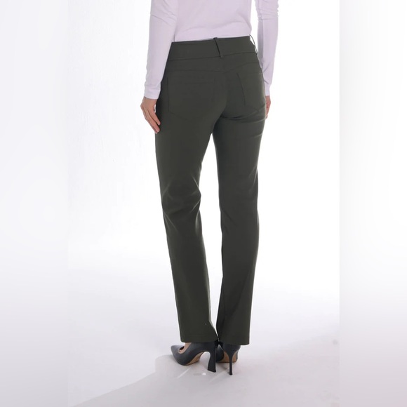 NWT BRENDA BEDDOME Straight Leg Pant 607A Houndstooth Black White Size 31 - Picture 4 of 11